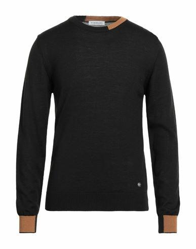 Manuel Ritz Man Sweater Black Merino Wool, Acrylic Cover