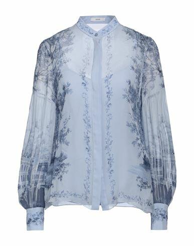 Erdem Woman Shirt Sky blue Silk Cover