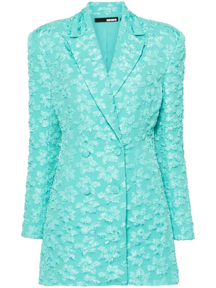 ROTATE BIRGER CHRISTENSEN textured double-breasted blazer - Green Cover