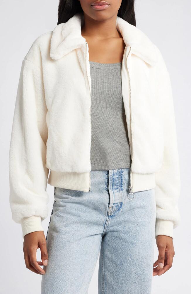 Thread & Supply Faux Fur Jacket in Ivory Cover