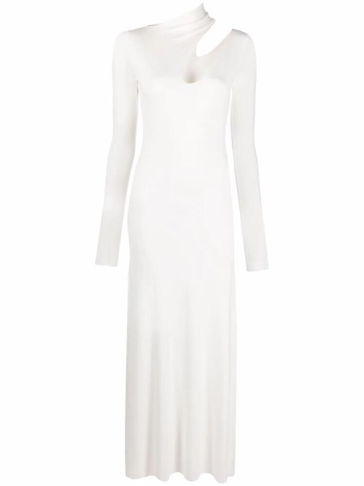 MANURI cut-out detail long-sleeve dress - White Cover