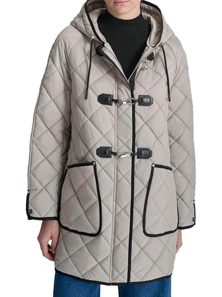 DKNY Women's Toggle Quilted Jacket - Vapor Cover