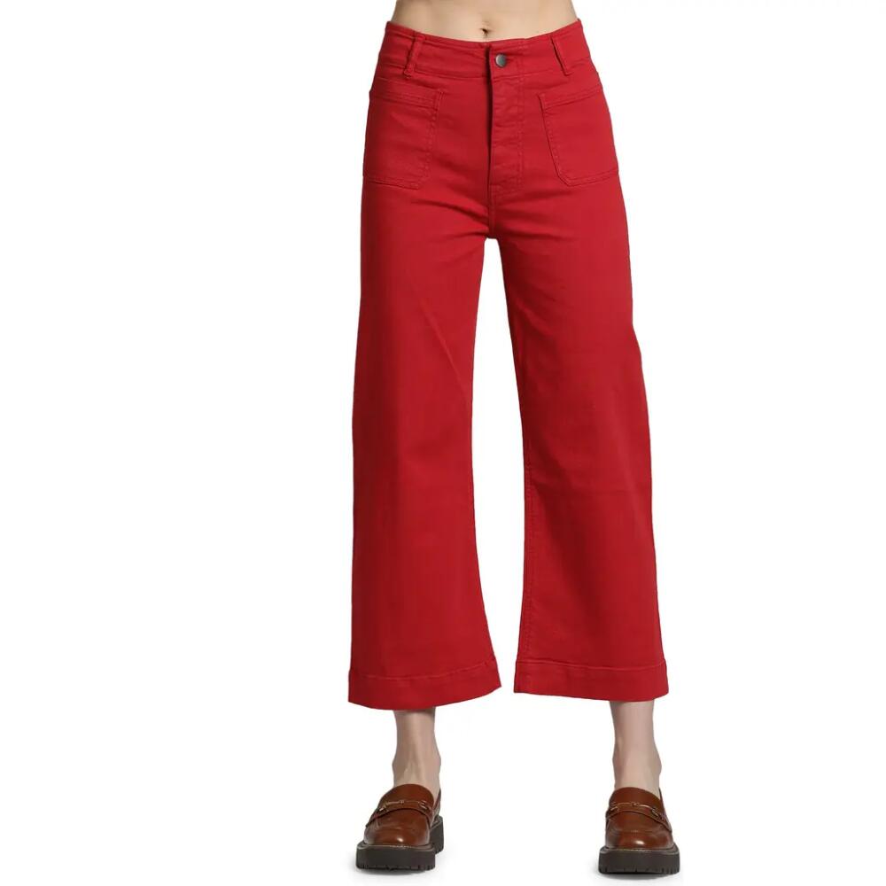 APNY Patch Pocket Crop Wide Leg Jeans in Dark Cinnamon Cover