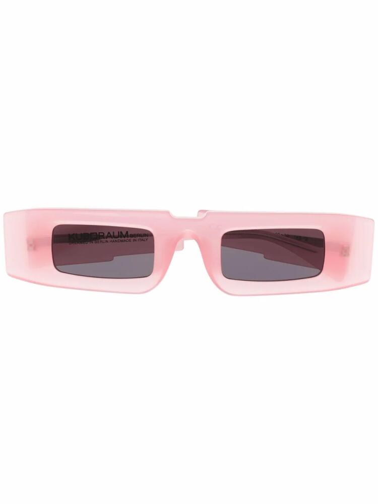 Kuboraum rectangular-frame sunglasses - Pink Cover