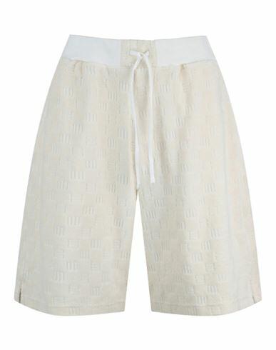 Ambush Monogrammed Sweat Shorts Woman Shorts & Bermuda Shorts White Cotton, Polyamide Cover