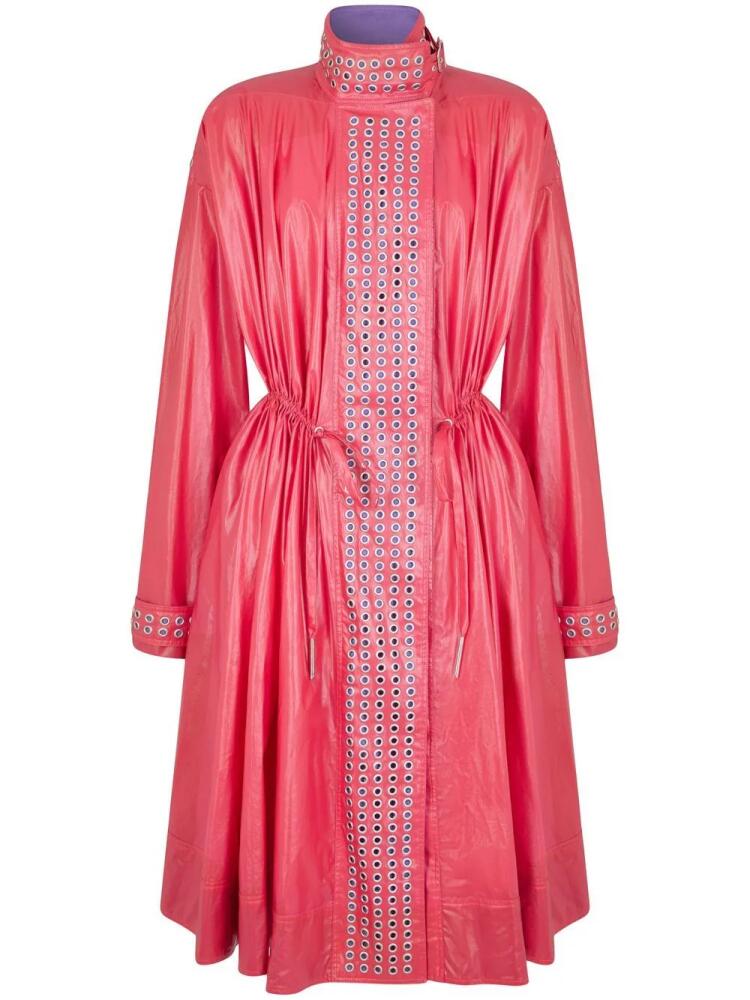 Rabanne eyelet-detail drawstring waist coat - Pink Cover