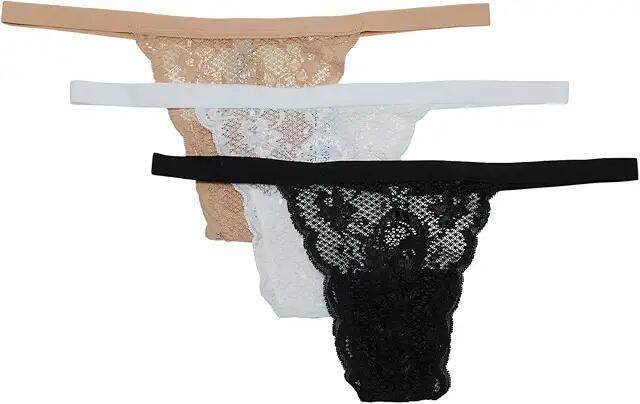 Cosabella Never Say Never G-String 3-Pack Skimpie (Black/Sette/White) Women's Underwear Cover