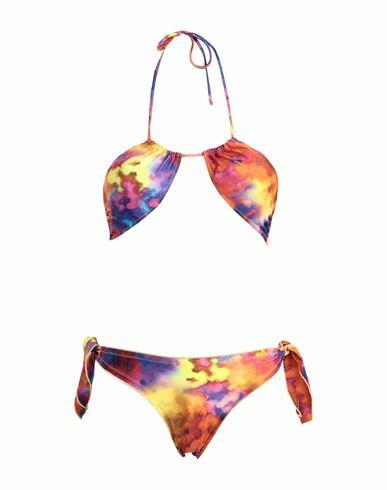 4giveness Woman Bikini Orange Polyester, Elastane Cover