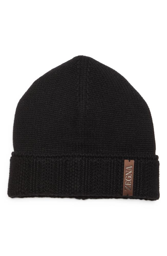 ZEGNA Cashmere Beanie in Black Cover