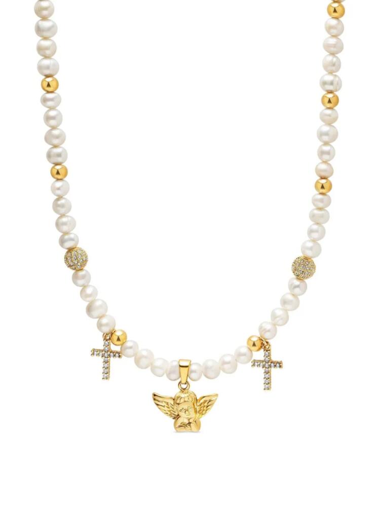 Nialaya Jewelry freshwater-pearl charm necklace - Gold Cover