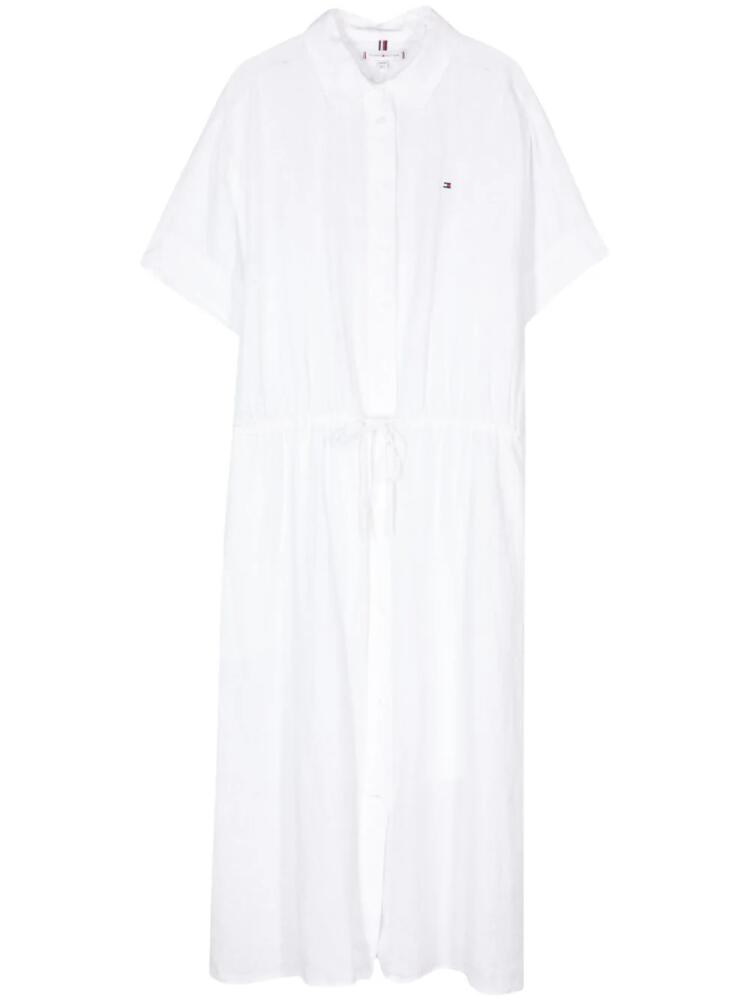 Tommy Hilfiger linen midi dress - White Cover