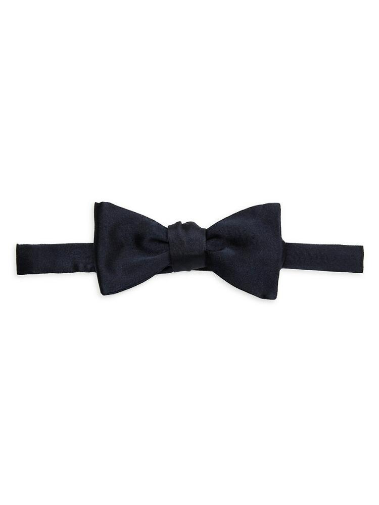 Valentino Garavani Men's Silk Self Tied Bow Tie - Blue Cover