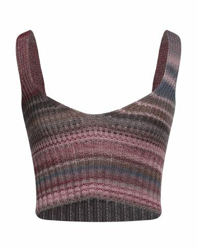 Sfizio Woman Top Burgundy Wool, Acrylic Cover