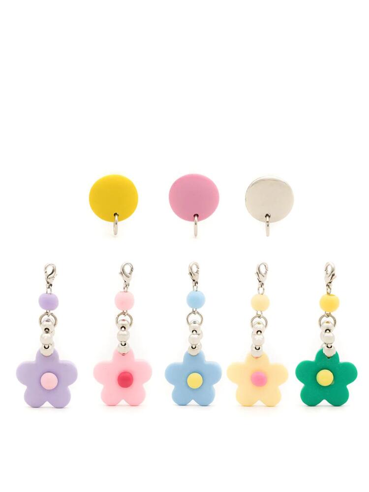 Amir Slama flower drop chain earring set - Multicolour Cover