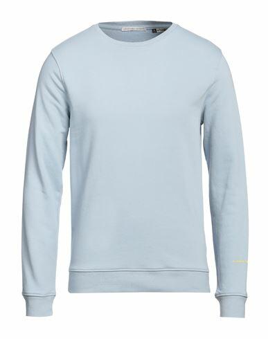 Grey Daniele Alessandrini Man Sweatshirt Sky blue Cotton, Polyester Cover