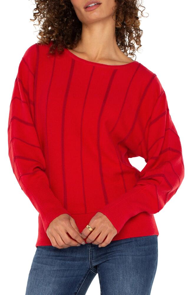 Liverpool Links Stitch Batwing Sleeve Sweater in Tango Red Cover