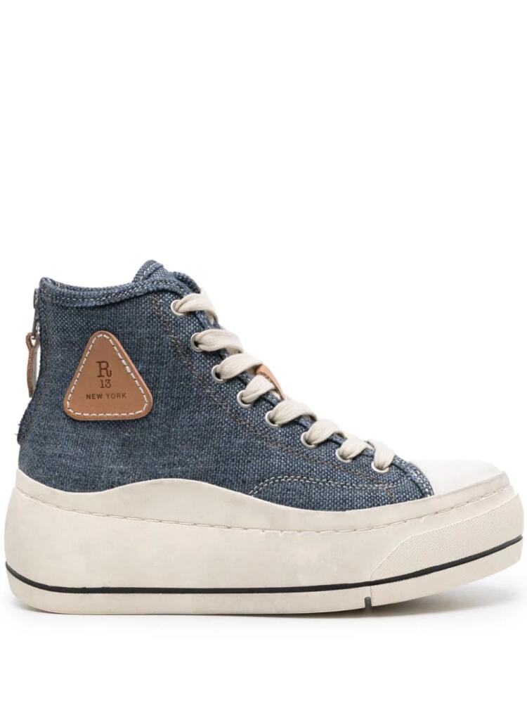 R13 Kurt canvas sneakers - Blue Cover