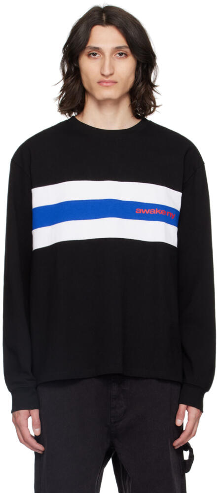 Awake NY Black Stripe Long Sleeve T-Shirt Cover