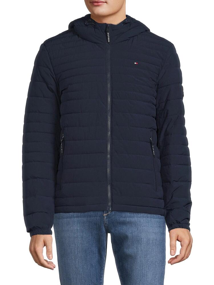 Tommy Hilfiger Men's Hooded Puffer Jacket - Midnight Cover