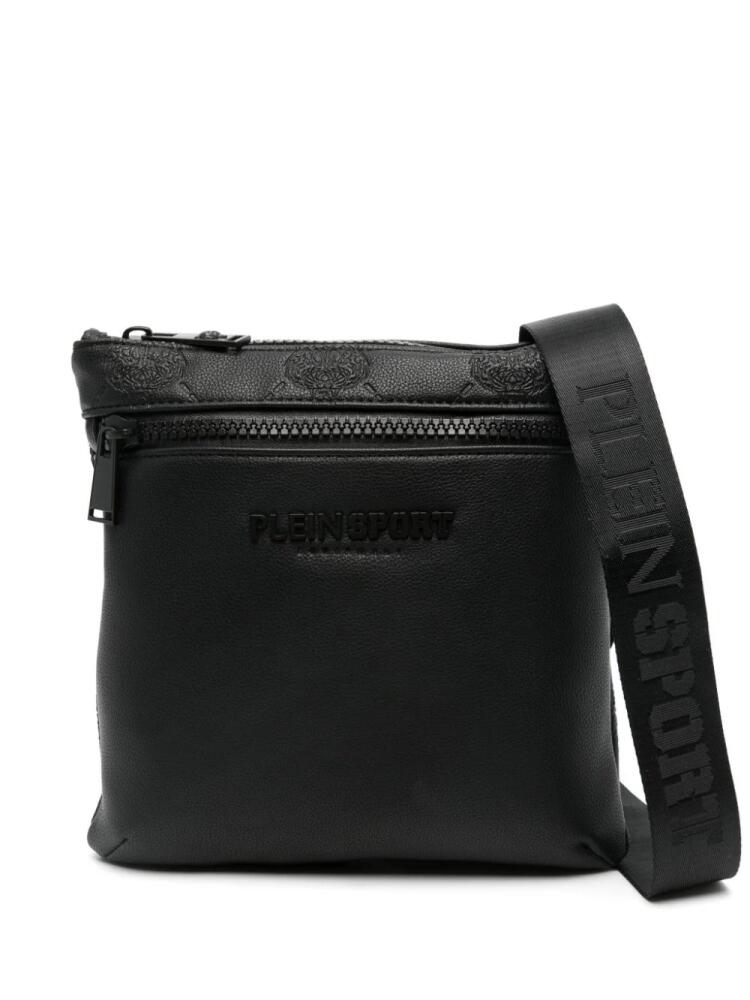 Plein Sport logo-lettering messenger bag - Black Cover