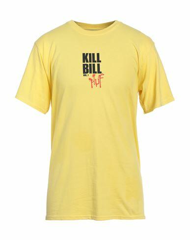 Huf Man T-shirt Yellow Cotton Cover