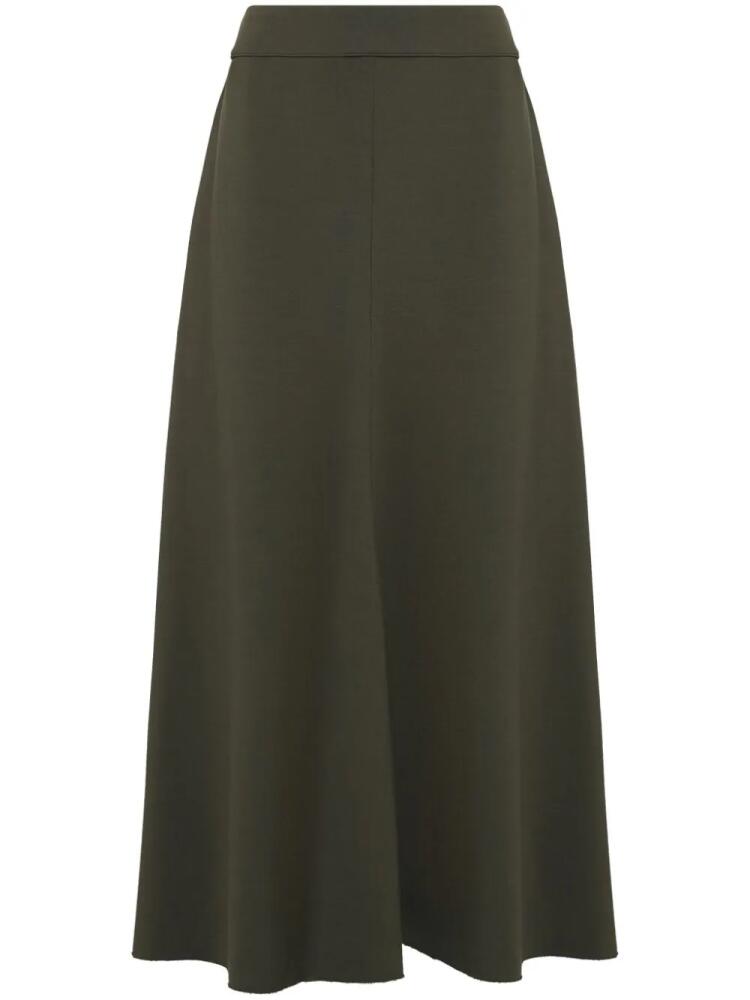 Uma | Raquel Davidowicz Fluoxetina maxi A-line skirt - Green Cover