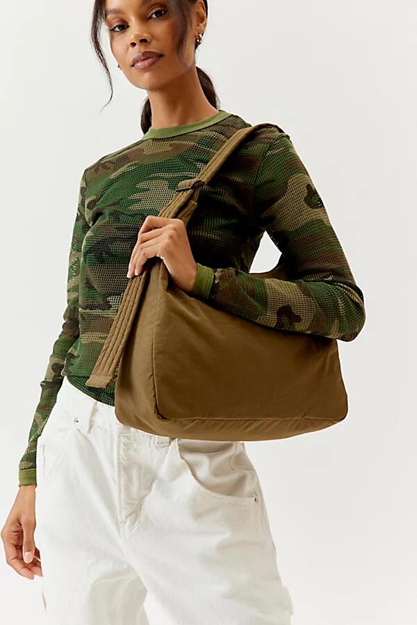 BAGGU Nylon Shoulder Bag in Seaweed Cover