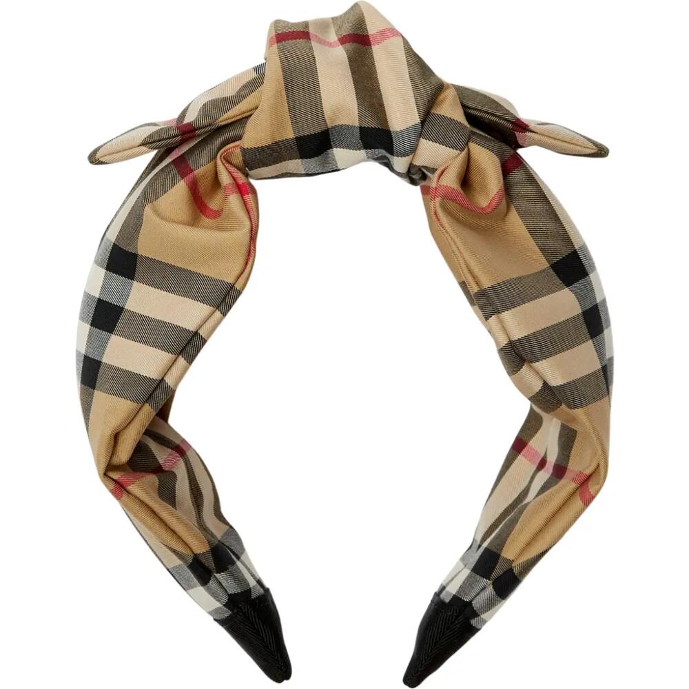 burberry Check Stretch Cotton Headband in Archive Beige Cover