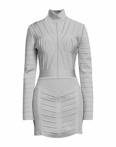 Balmain Woman Mini dress Light grey Viscose, Polyamide Cover