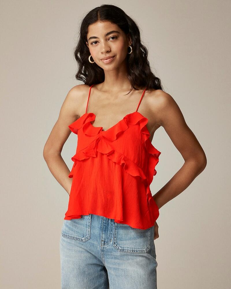 J.Crew Drapey ruffle tank top Cover