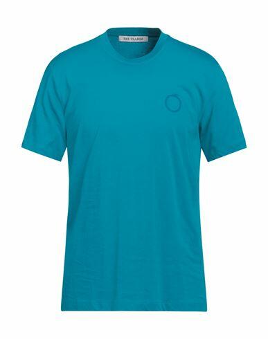 Trussardi Man T-shirt Turquoise Cotton Cover