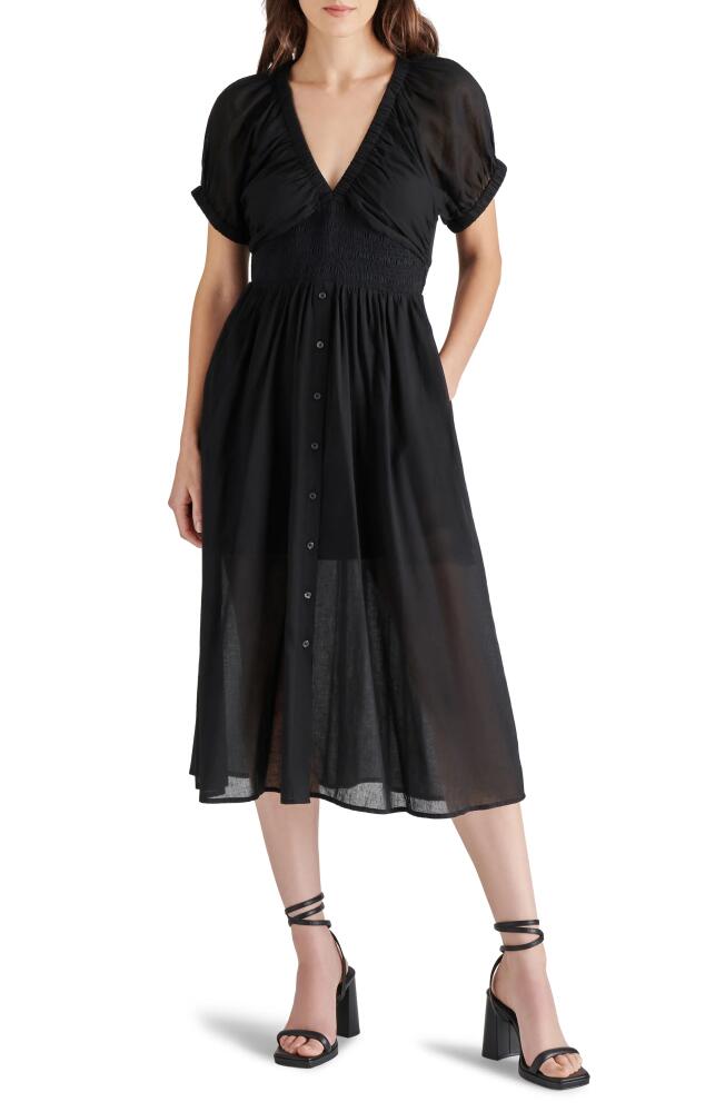 Steve Madden Tahlia Cotton Midi Dress in Black Cover