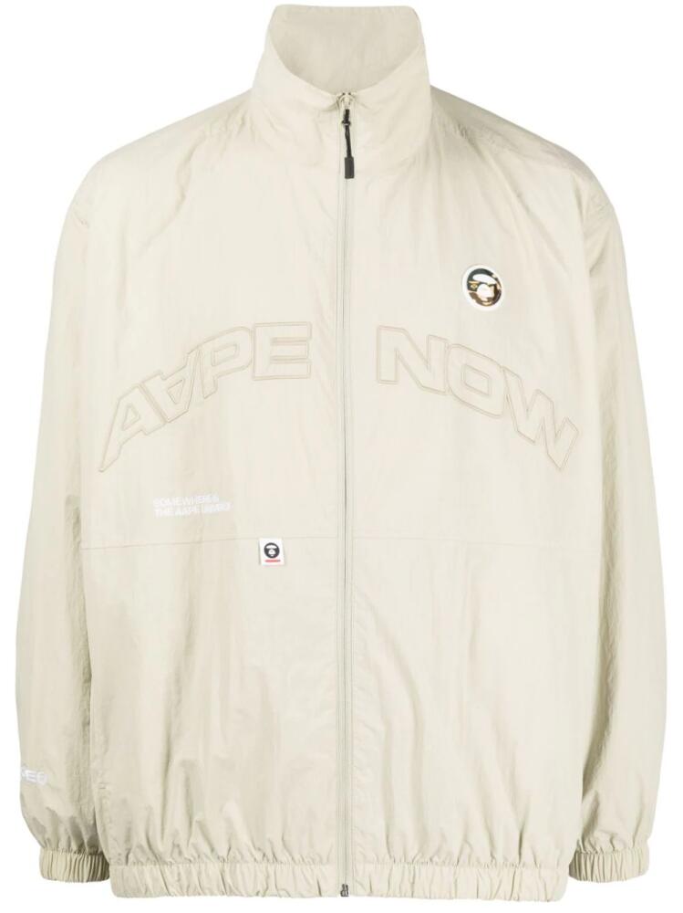 AAPE BY *A BATHING APE® logo-embroidered high-neck jacket - Green Cover