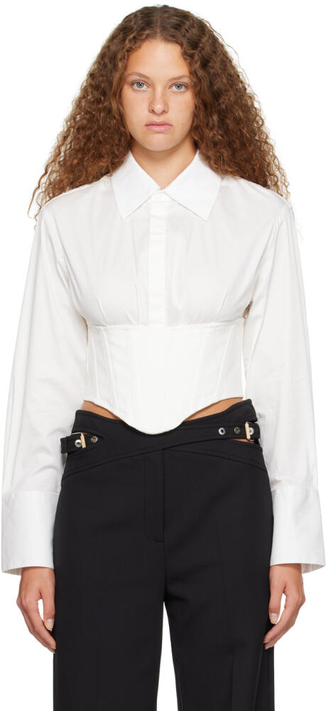 Dion Lee White Internal Shirt Cover