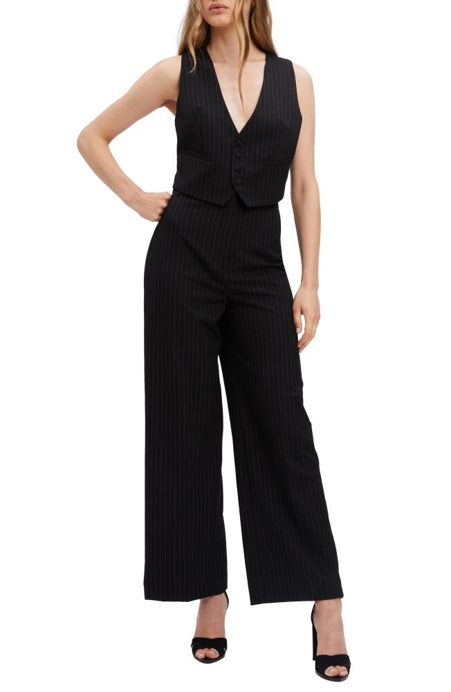 Bardot Pinstripe Wide Leg Pants in Black/White Cover