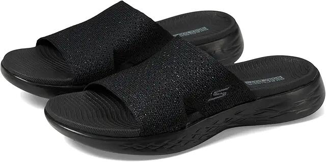 SKECHERS Performance On-The-Go 600 Stretch Knit Slide (Black) Women's Shoes Cover