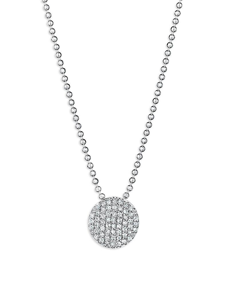 Phillips House 14K White Gold Affair Diamond Pave Mini Disc Chain Pendant Necklace, 16-18 Cover