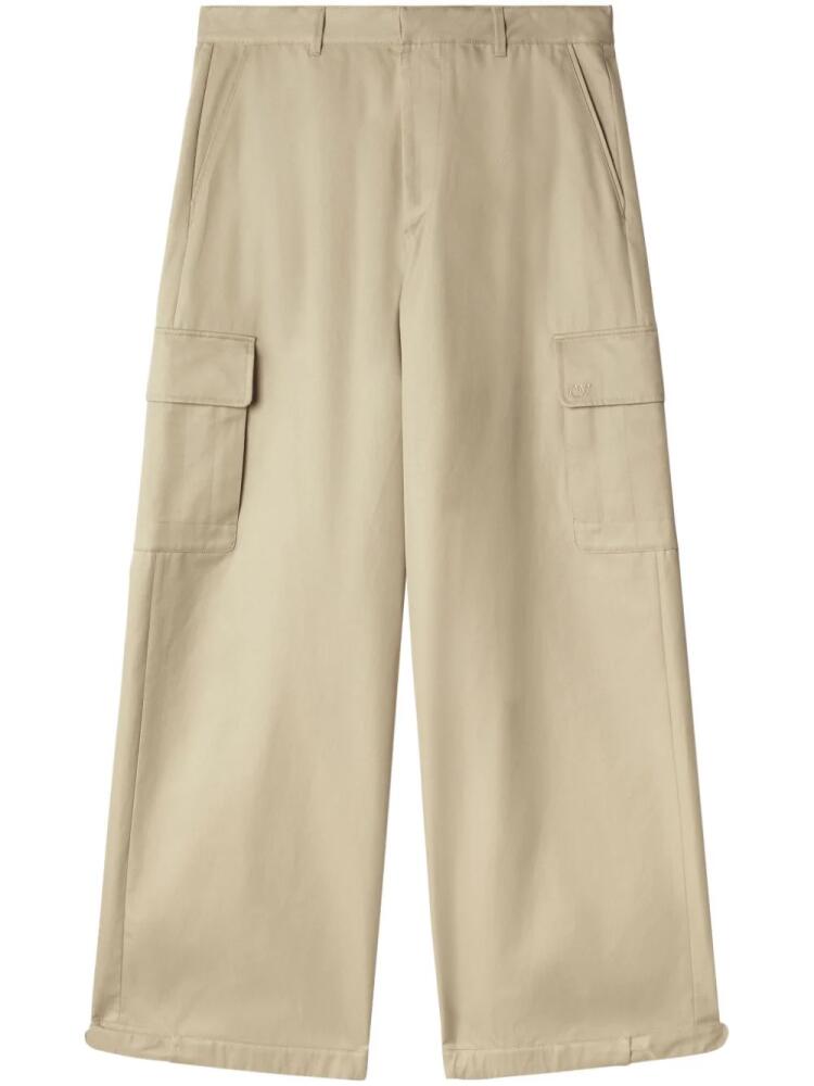 Off-White wide-leg cargo trousers - Neutrals Cover