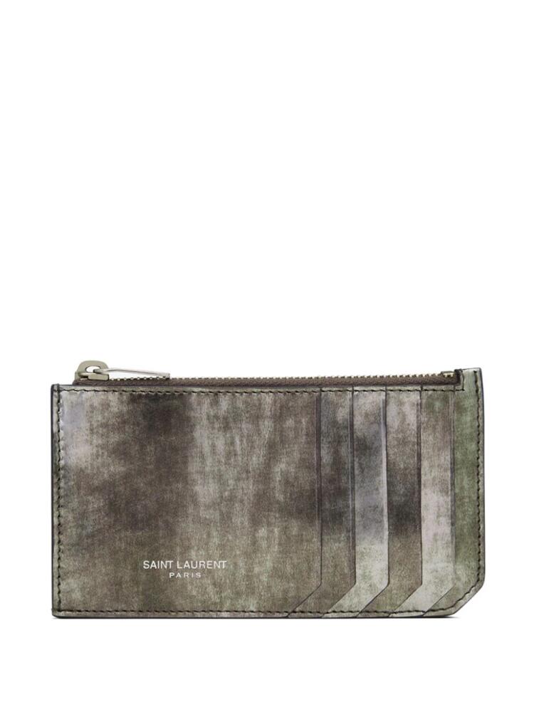 Saint Laurent Paris Fragments card holder - Grey Cover