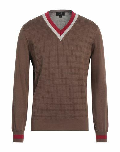 Dunhill Man Sweater Brown Mulberry silk, Cotton Cover