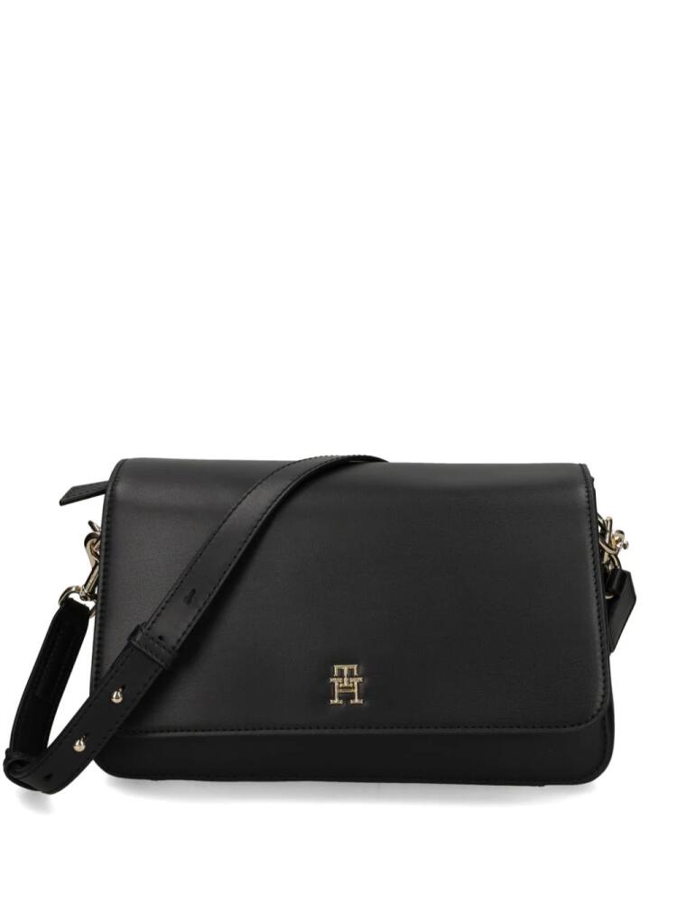 Tommy Hilfiger TH-logo plaque crossbody bag - Black Cover