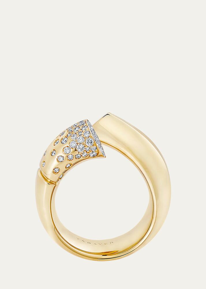 TABAYER 18k Fairmined Yellow Gold Oera Ring with Diamonds, Size 55 Cover