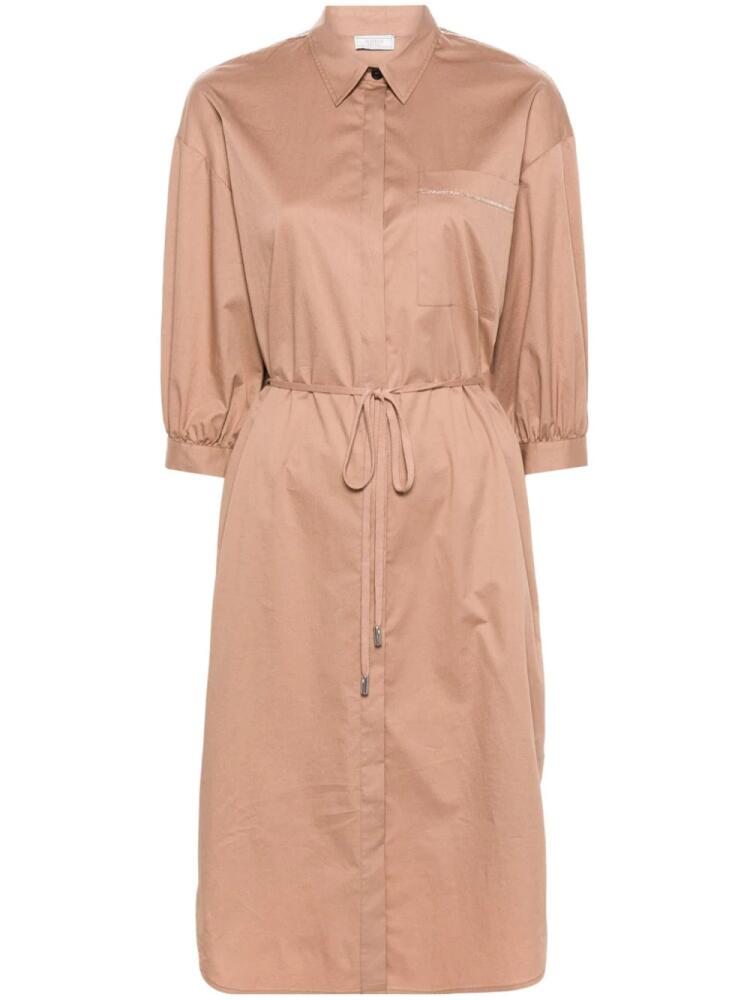 Peserico midi shirt dress - Brown Cover