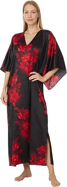 N by Natori Arya Butterfly Caftan (Black) Women's Robe Cover