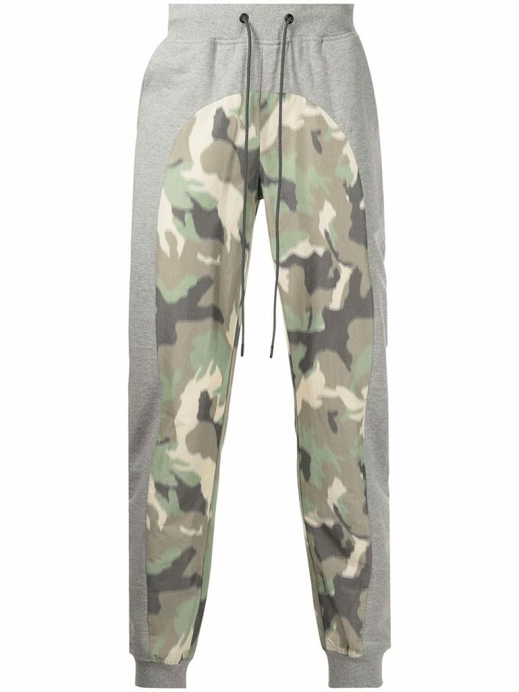 Mostly Heard Rarely Seen camouflage-panel track pants - Grey Cover