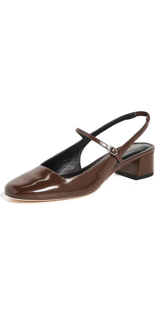 Reformation Maddox Slingback Heels Espresso Leather Cover