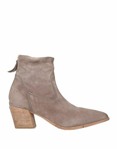 Moma Woman Ankle boots Grey Leather Cover