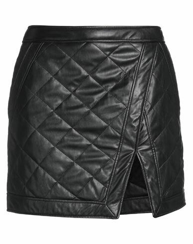 Gina Gorgeous Woman Mini skirt Black Polyurethane, Polyester Cover