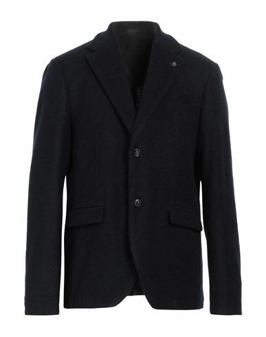 Officina 36 Man Blazer Midnight blue Polyester, Virgin Wool Cover