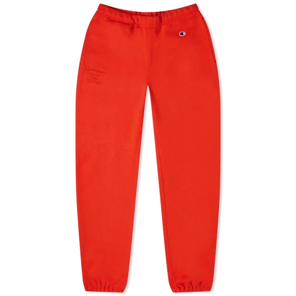 Champion Men's x WTAPS Sweat Pants in Orange Cover